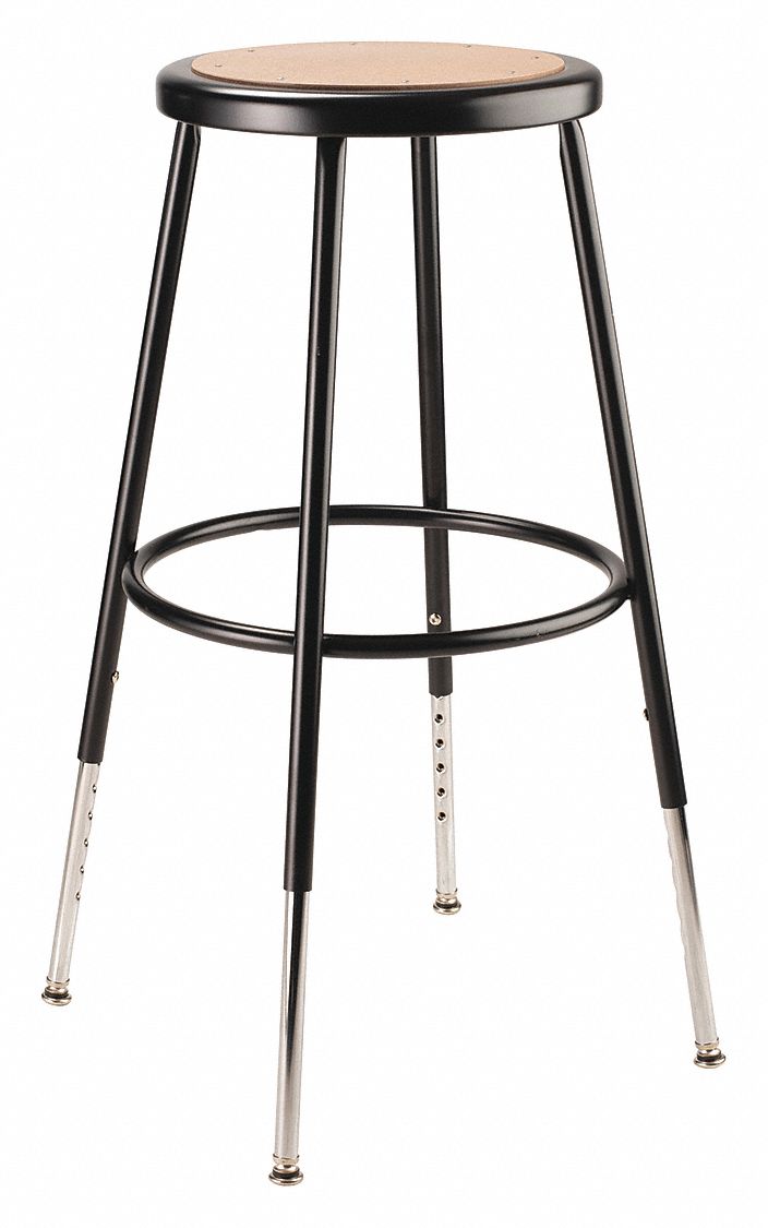 NPS Round Stool with 25 in to 33 in Seat Height Range and 300 lb Weight
