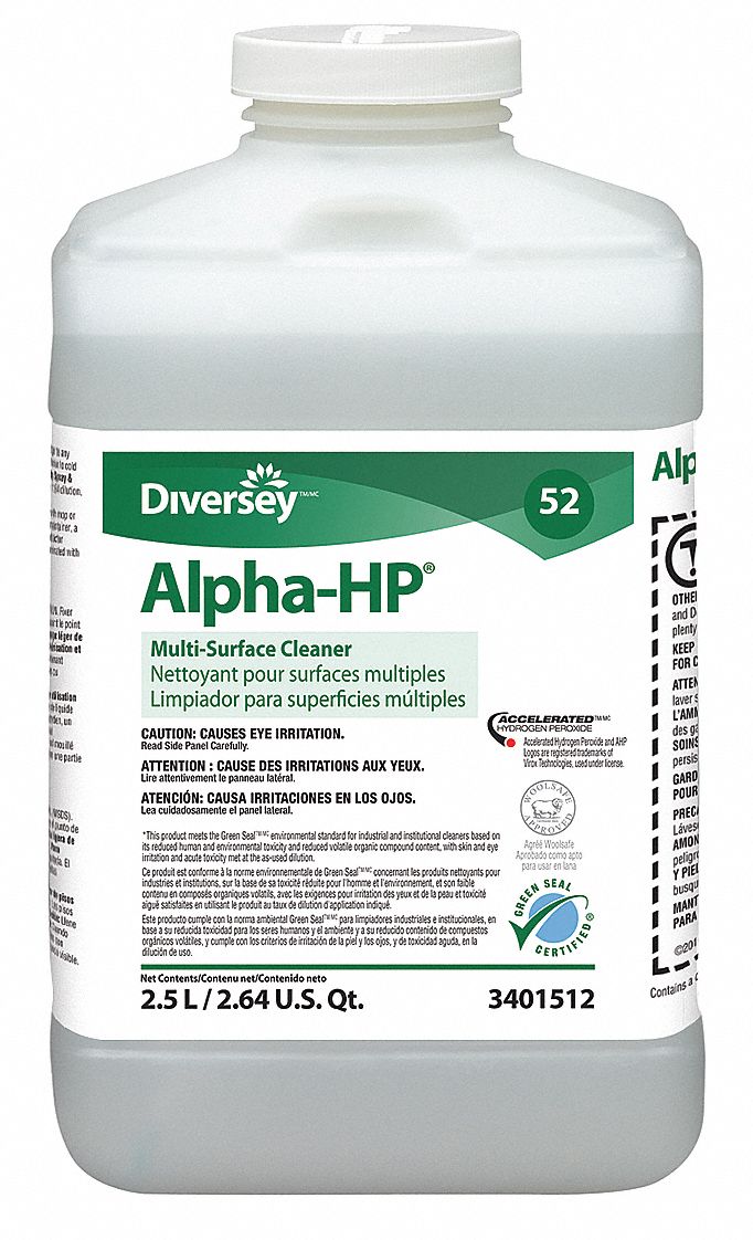 DIVERSEY MultiSurface Cleaner AlphaHP, 52, Fits JFill Dispenser