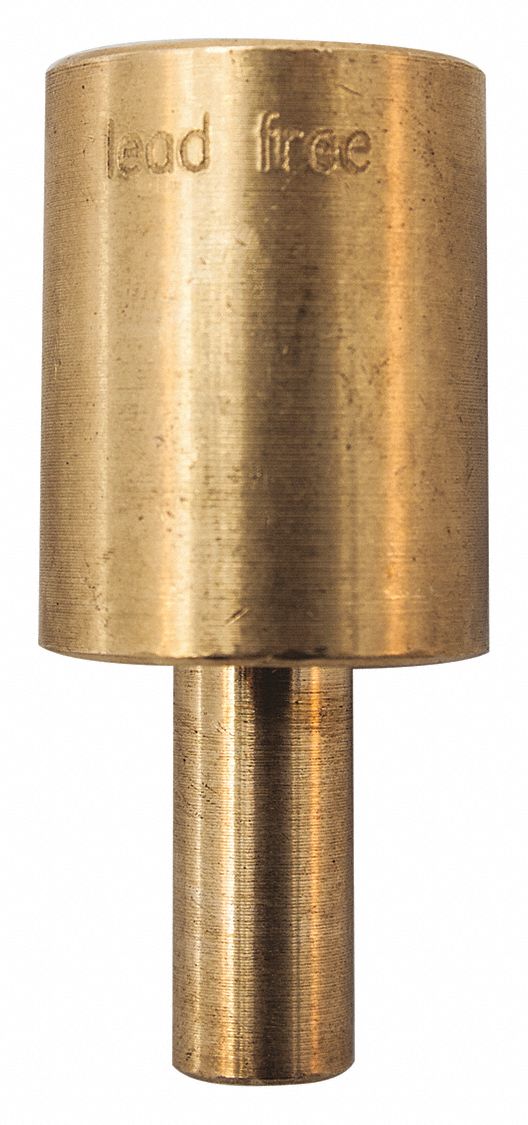 WINTERS Threaded Thermowell, Brass, Shank Type Straight, 1/2 in MNPT