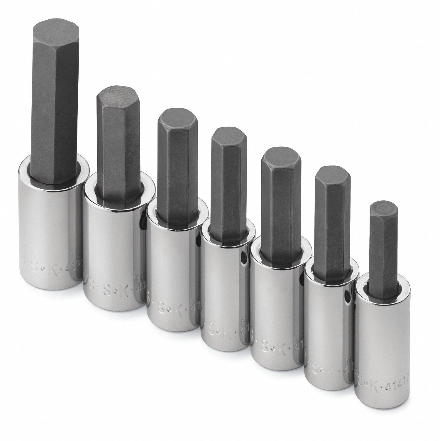 SK PROFESSIONAL TOOLS Socket Bit Set, Tip Size 10 mm, 12 mm, 14 mm, 17