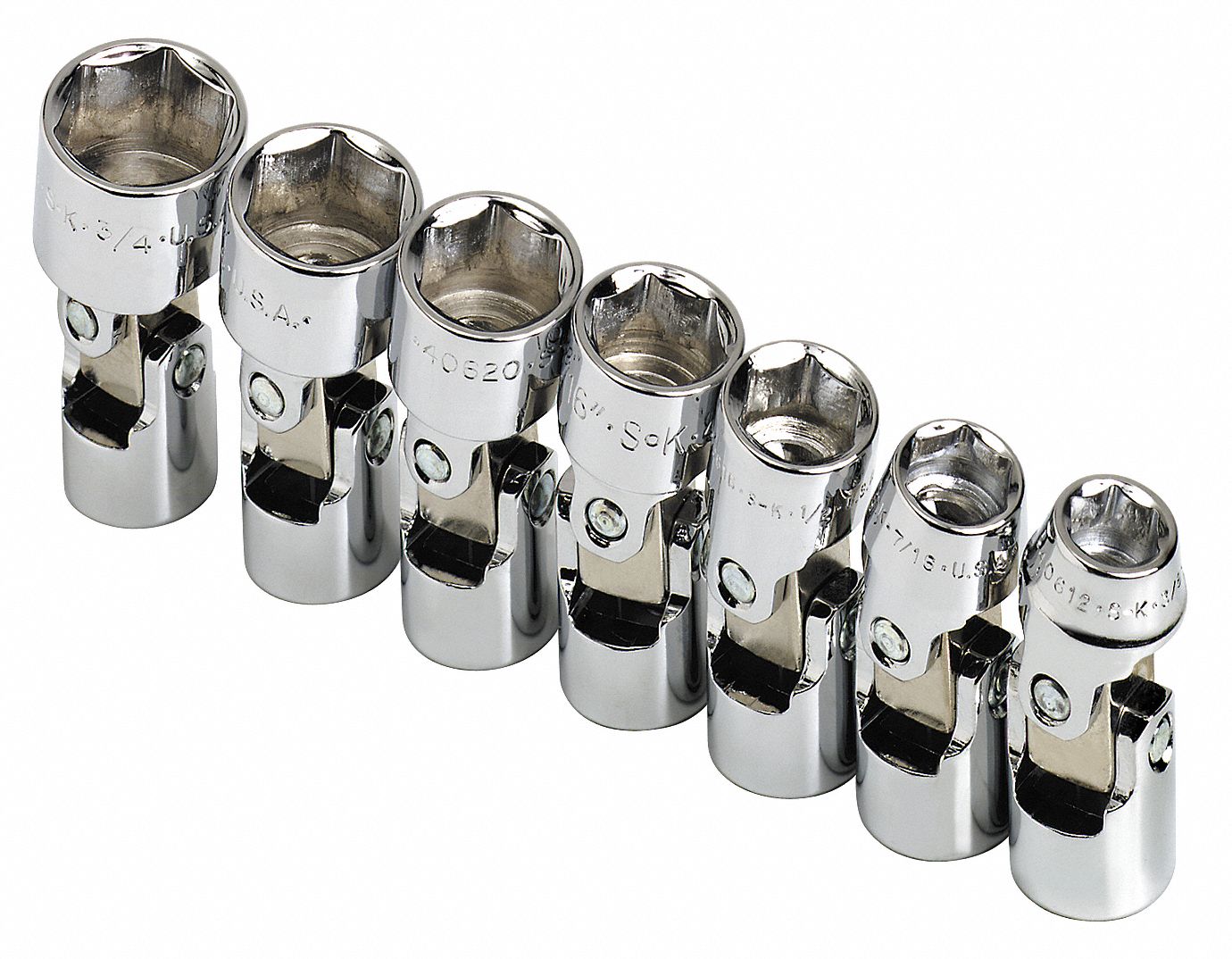 SK PROFESSIONAL TOOLS Socket Set, Socket Size Range 3/8 in to 3/4 in