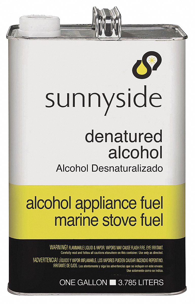 SUNNYSIDE Denatured Alcohol, 1 gal, Fuel, Exempt, Alcohol Appliance