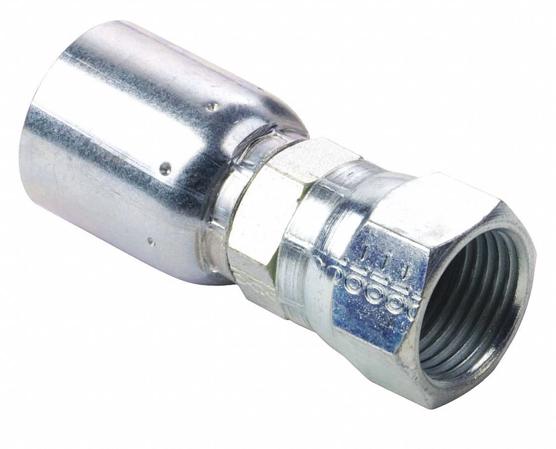 EATON WEATHERHEAD Hydraulic Crimp Fitting, Fitting Material Steel x