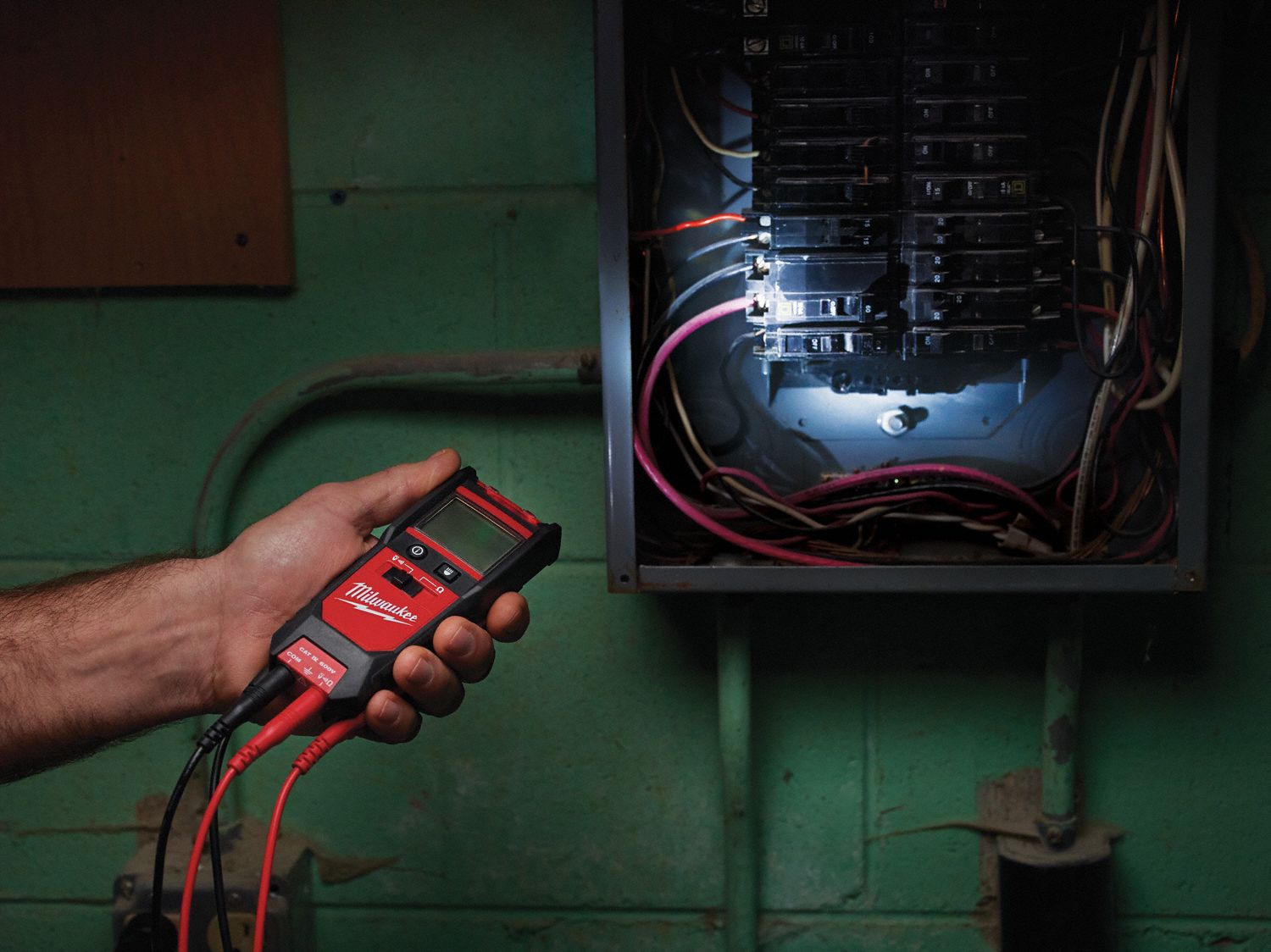 MILWAUKEE Electrical Tester, 600VAC/DC, LCD and LED - 20LN64|2213-20