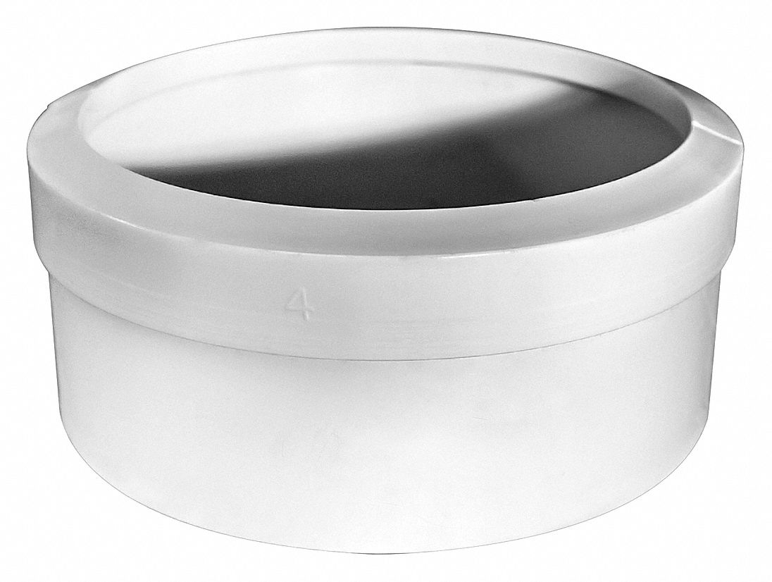 GENOVA PVC Spigot, Spigot x Hub, 4 in Pipe Size Pipe Fitting 20LU45