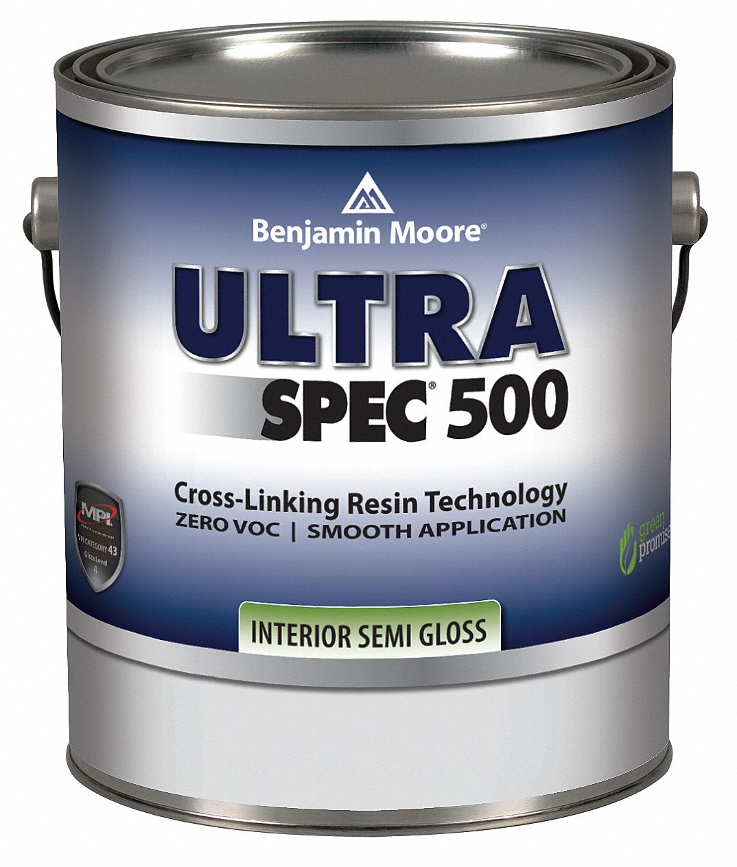 BENJAMIN MOORE SemiGloss Interior Paint, Mountain Peak White, 1 gal