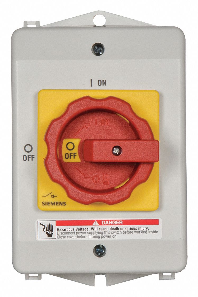 SIEMENS, NonFusible, 30 A, Safety Switch 20RC533LD22641GP530US2