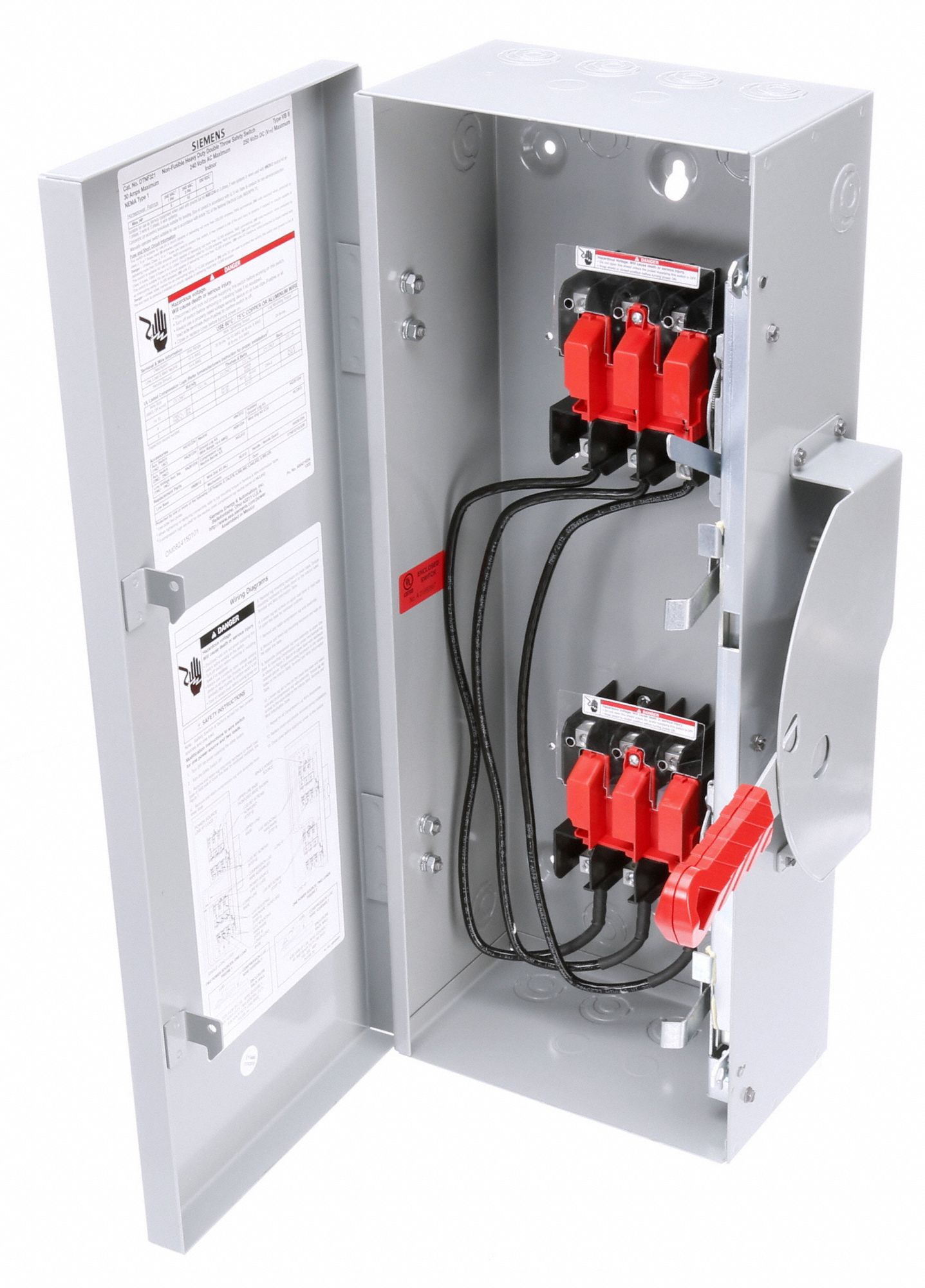 SIEMENS Safety Switch: 30 A Amps AC, 10 HP @ 240V AC, 1, 3 Poles, 3