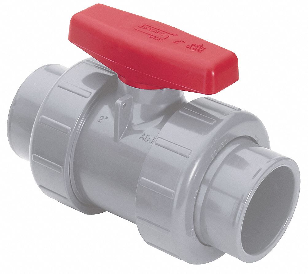 SPEARS Ball Valve, CPVC, Inline, 3Piece, Pipe Size 3/4 in, Connection