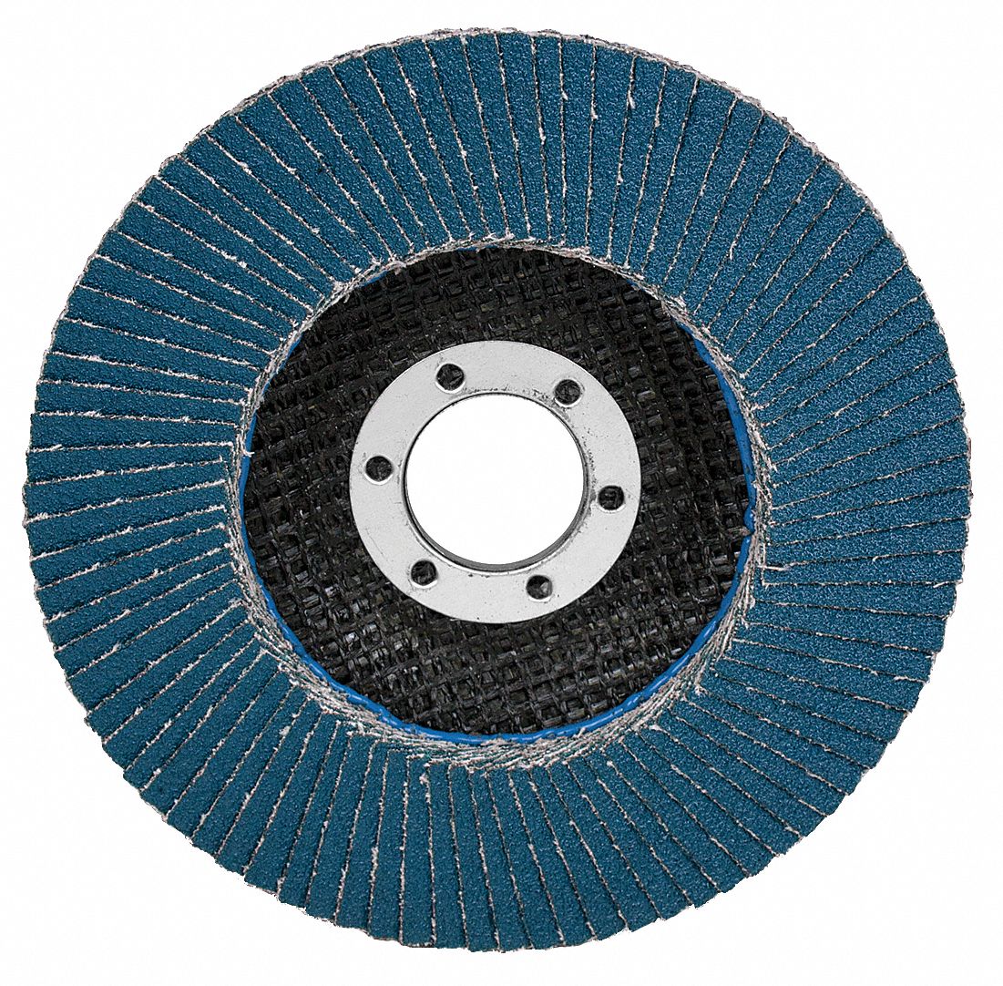 3M 41/2" Flap Disc, Type 27, 5/8"11 Mounting Hole, Medium, 60 Grit