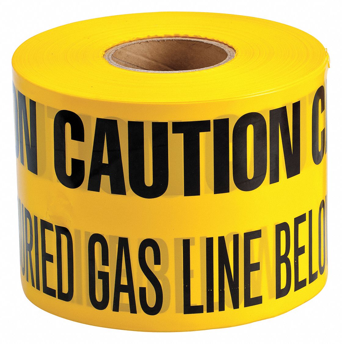 BRADY Underground Warning Tape, Yellow, 6 in x 1,000 ft, Caution Buried