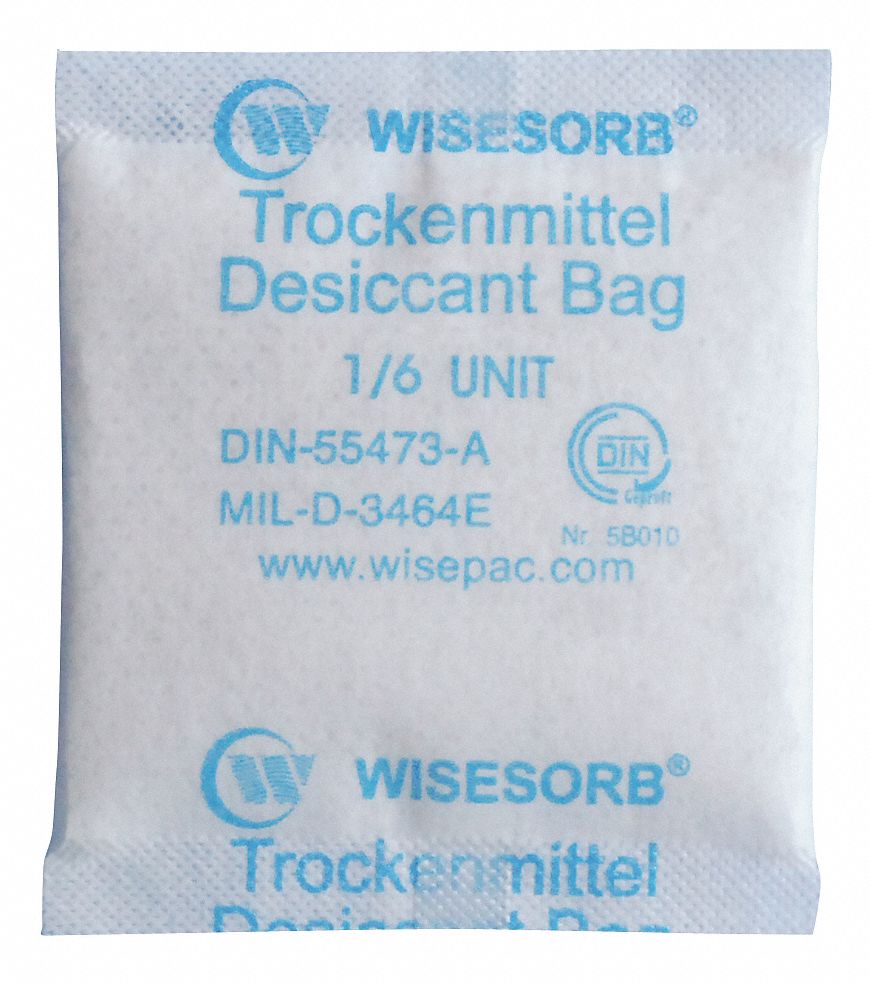 GRAINGER APPROVED Desiccant, Nonwoven Bags, Width 2 1/4 in, Length 2 9/