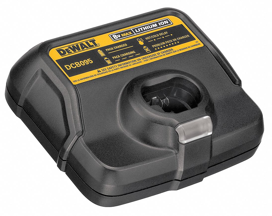 DEWALT Battery Charger: DEWALT®, Single-Port Charging, For 8V, Li-Ion