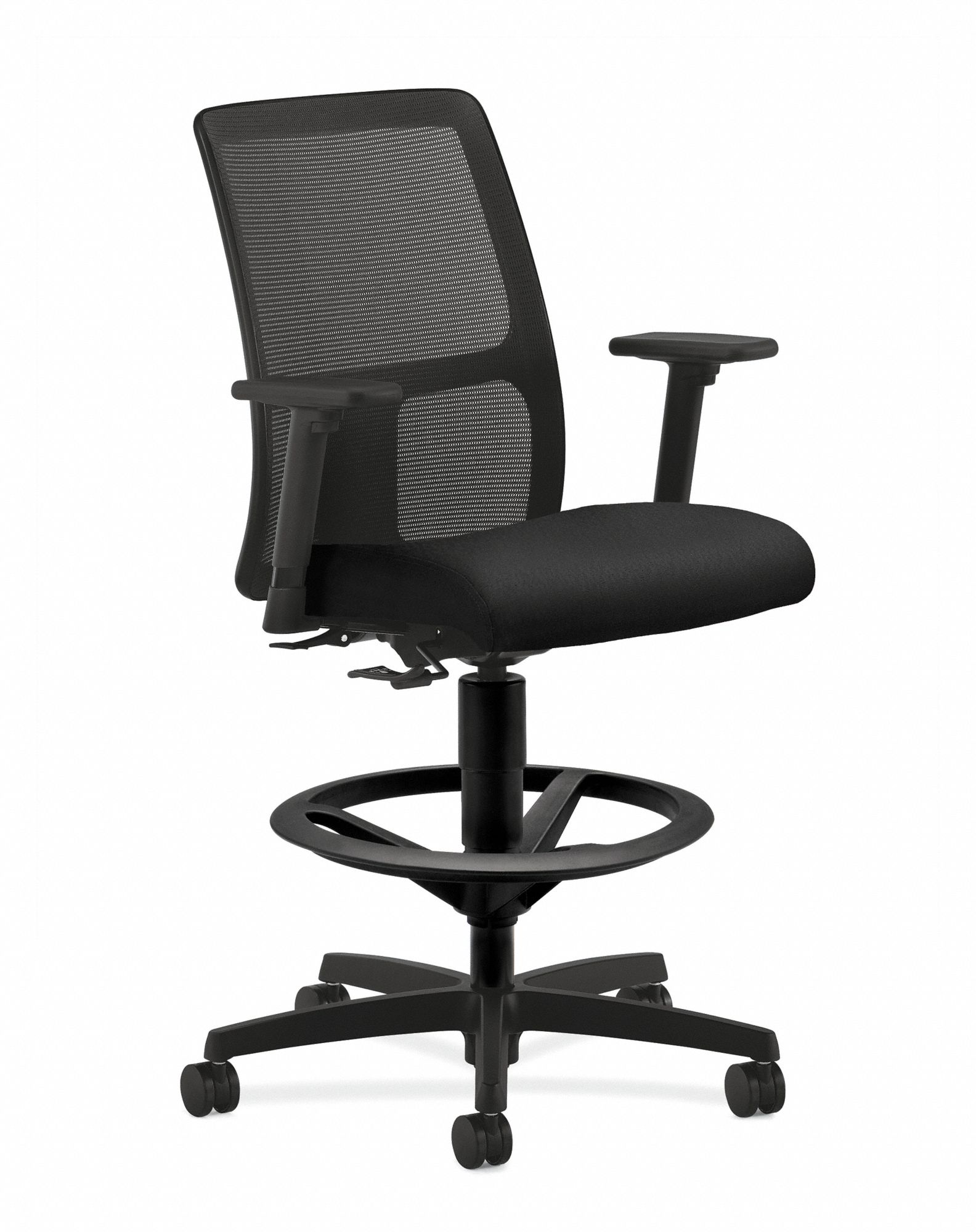 Desk Chair, Desk Chair, Black, Mesh, 24 in to 33 in Nominal Seat Height