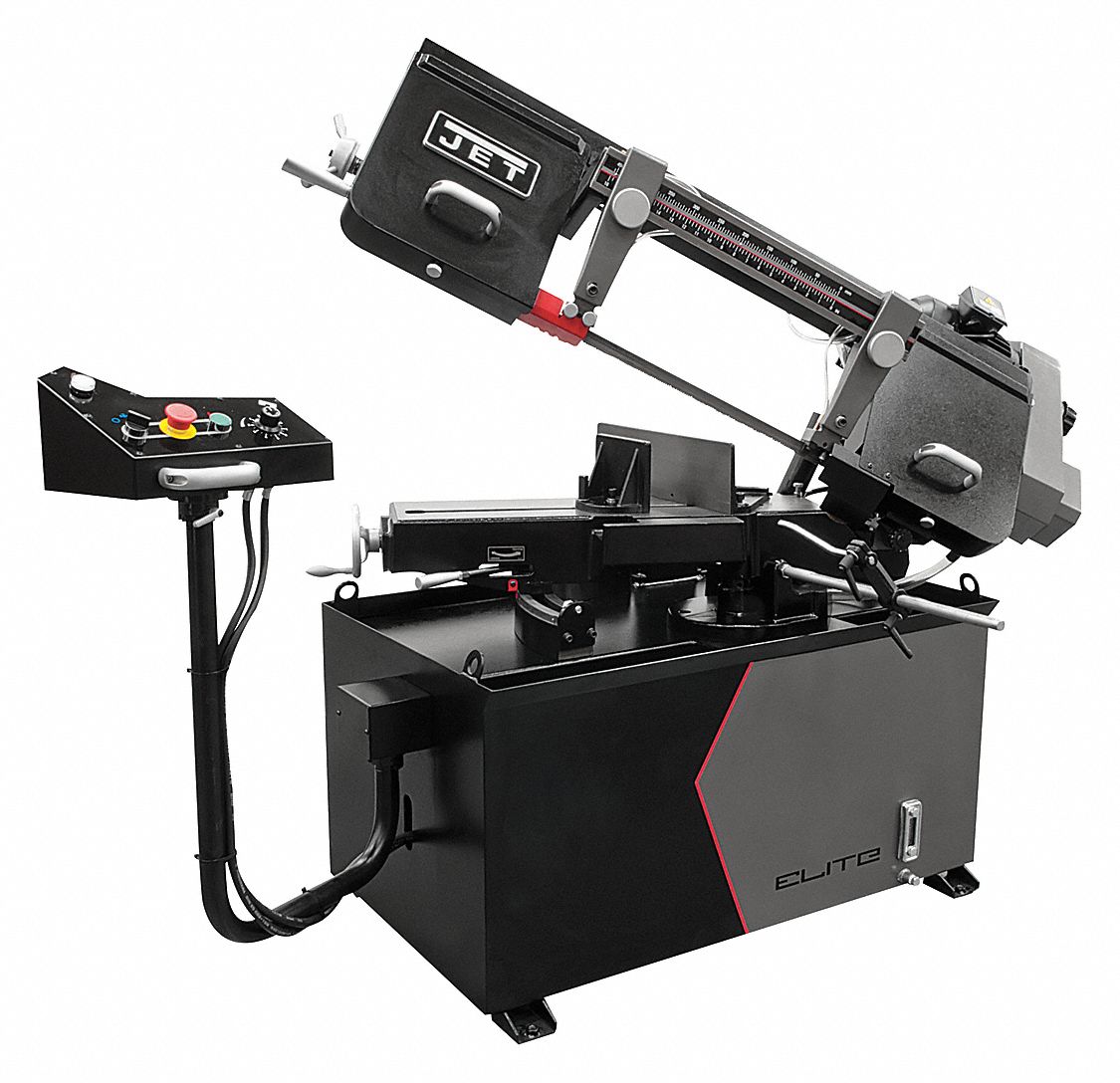 JET ELITE 11/2 HP Horizontal Miter Band Saw, Voltage 115/230, Max