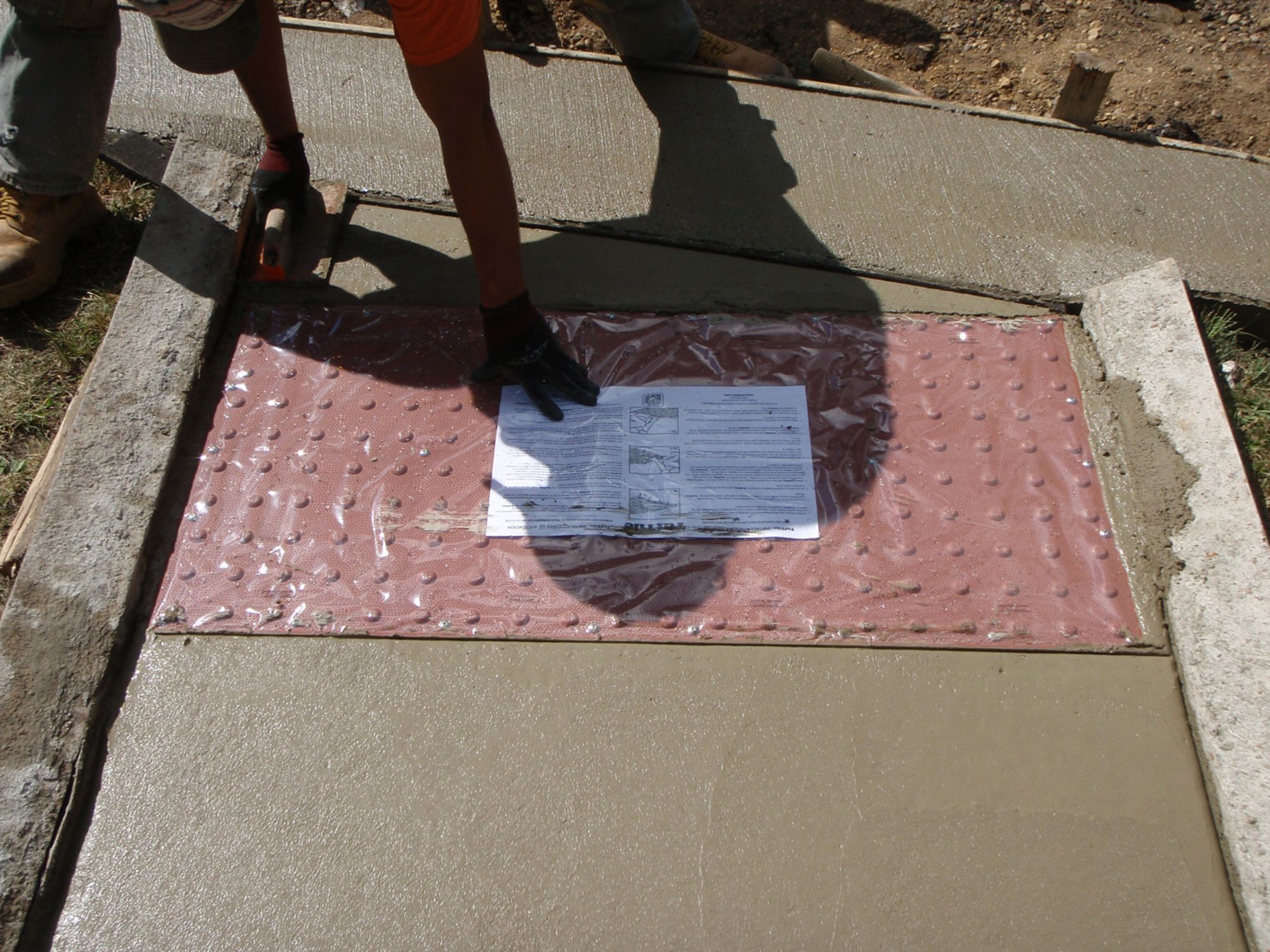TUFTILE Brick Red ADA Warning Pad, 4 ft x 2 ft x 13/32 in 21EH48TT2448WSBRD1 Grainger