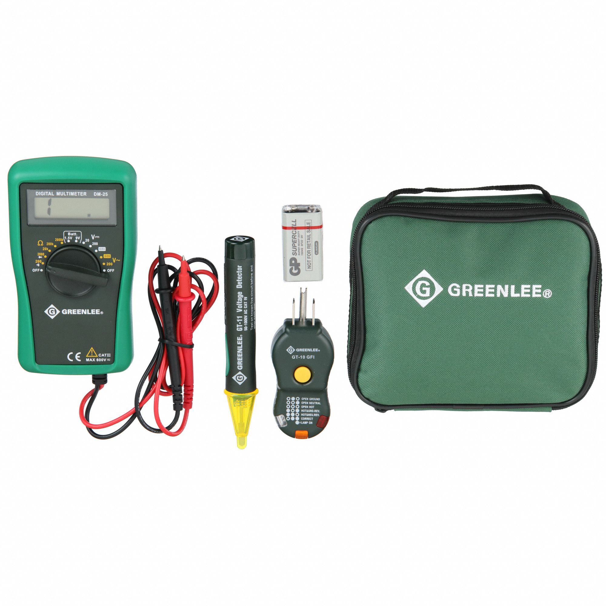 GREENLEE, Electrical Test Kit 20VE82TK30AGFI Grainger