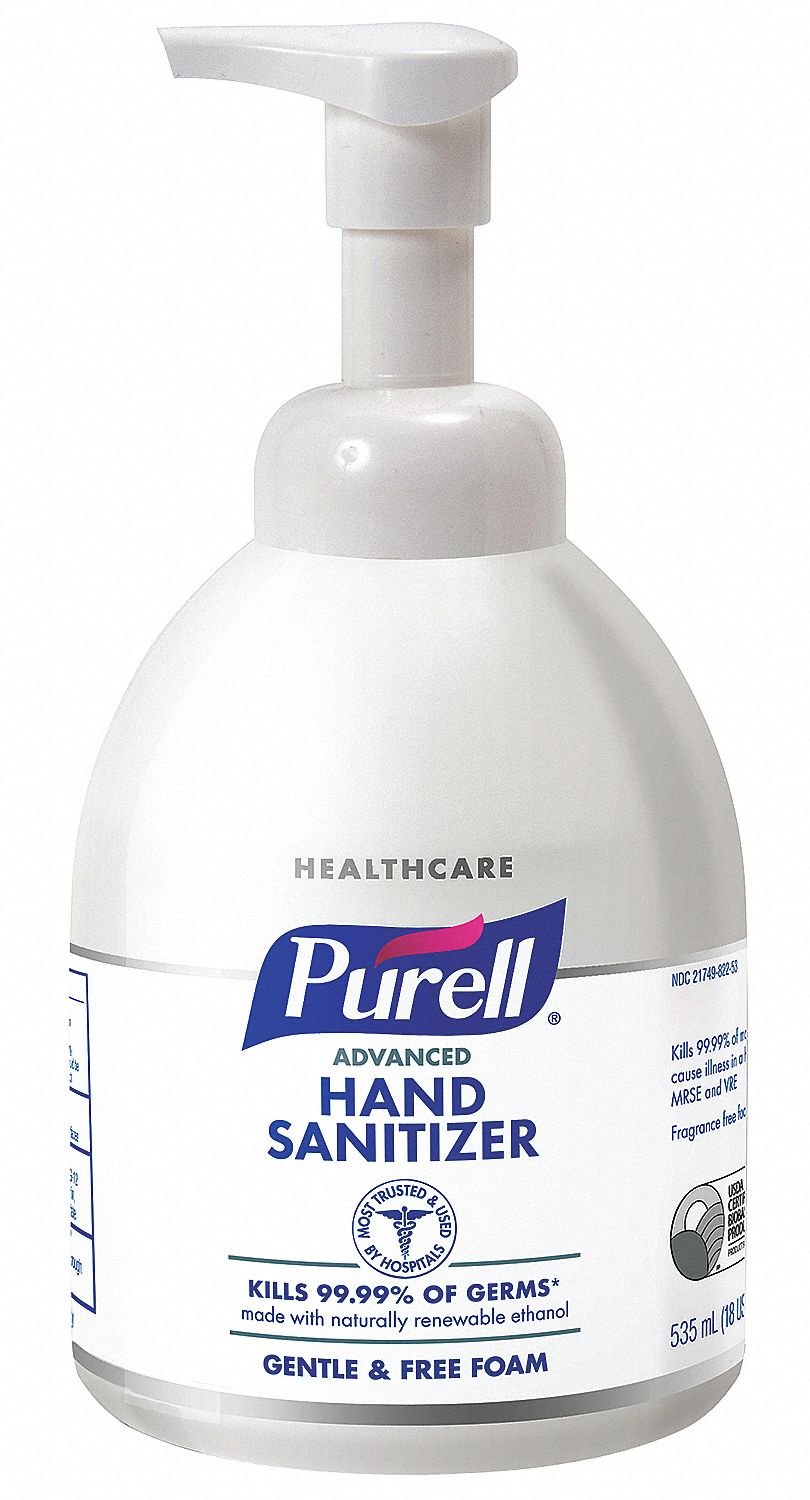 PURELL Hand Sanitizer Pump Bottle, Foam, 535 mL Size 20W441579104