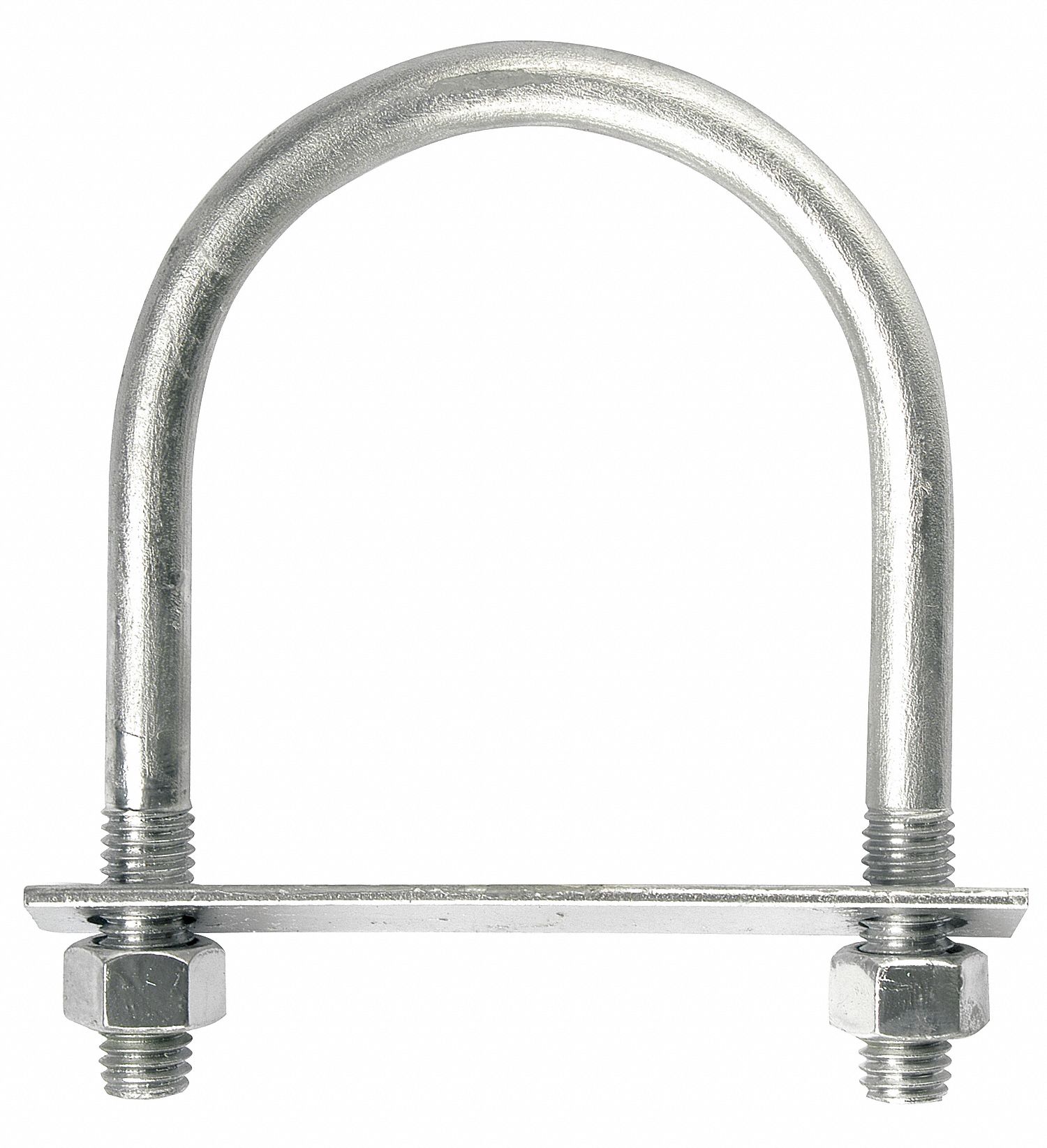 GRAINGER APPROVED UBolt, Round Bend, Low Carbon Steel, Hot Dipped