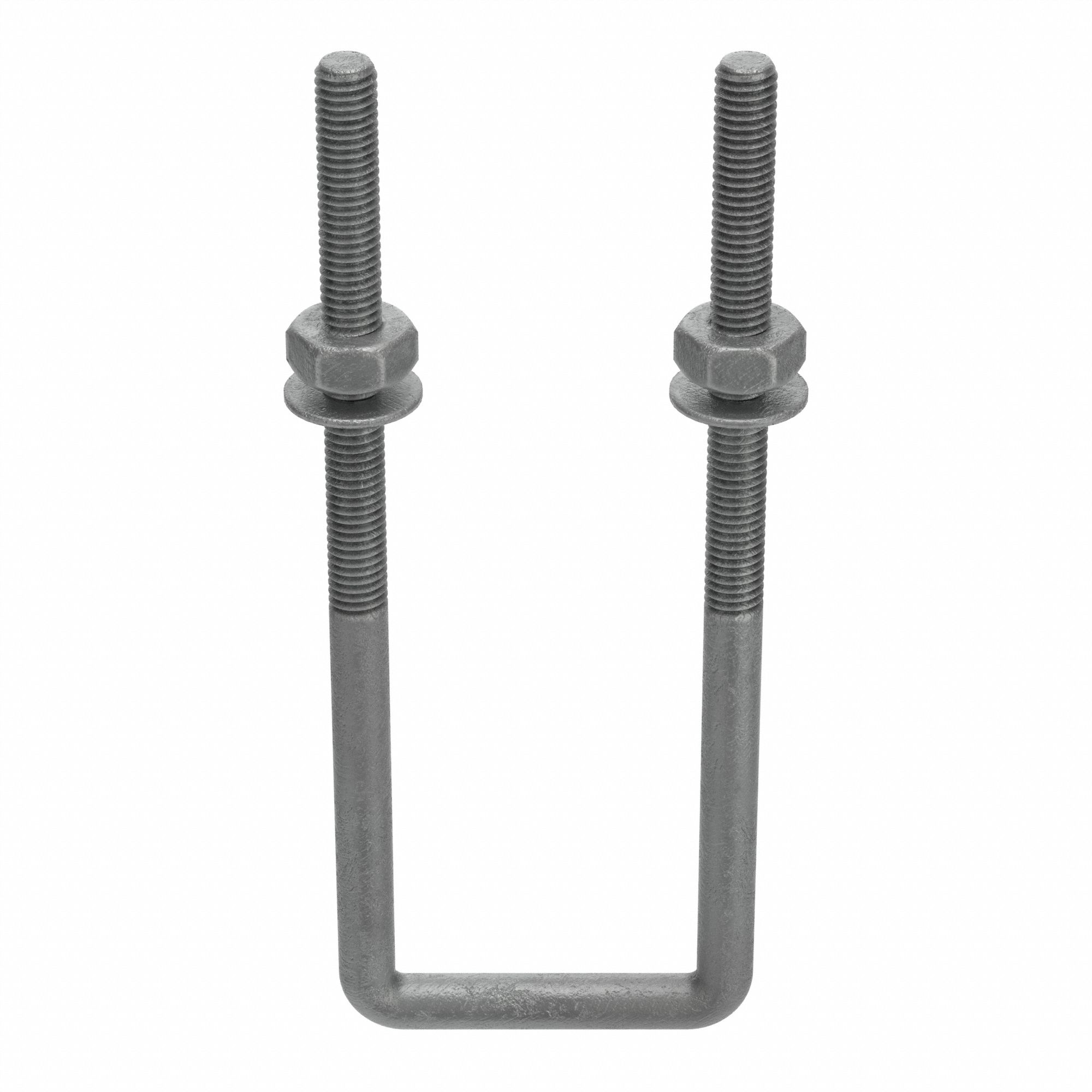 Steel, Hot Dipped Galvanized, Square UBolt 20W57853415 4 Grainger