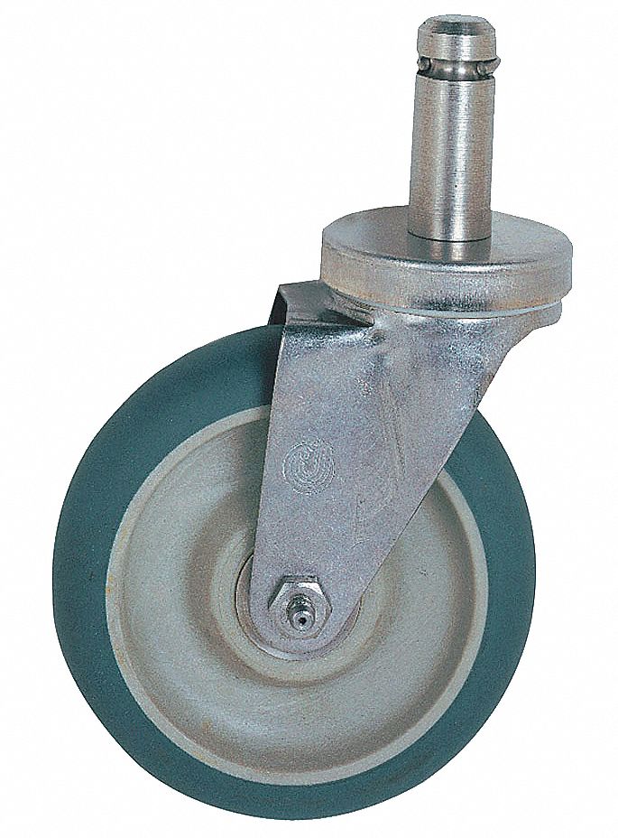 METRO Replacement Caster for Shelf & Utility Carts, 5 in Caster Wheel Dia., 250 lb Load Capacity