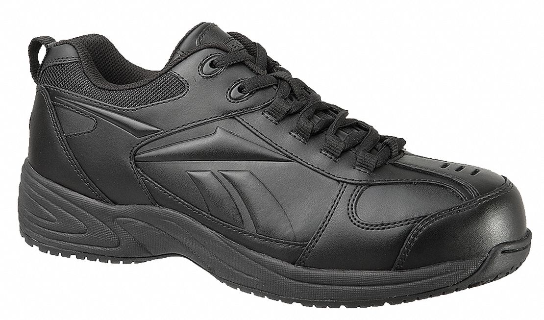 REEBOK Women's Athletic Work Shoes, Composite Toe Type, Black, Size 7M
