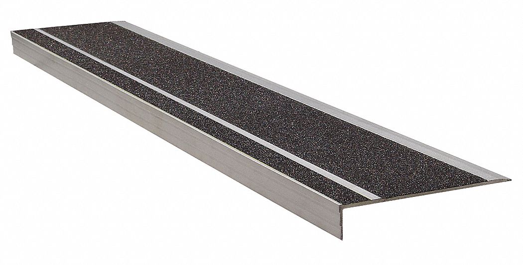 WOOSTER Black, Extruded Aluminum Stair Tread Cover, Installation Method