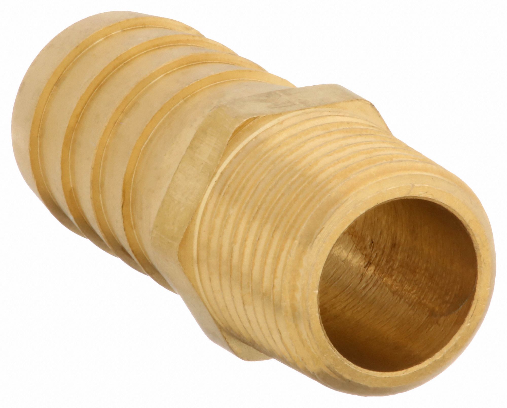 GRAINGER APPROVED Barbed Hose Fitting, Fitting Material Brass x Brass