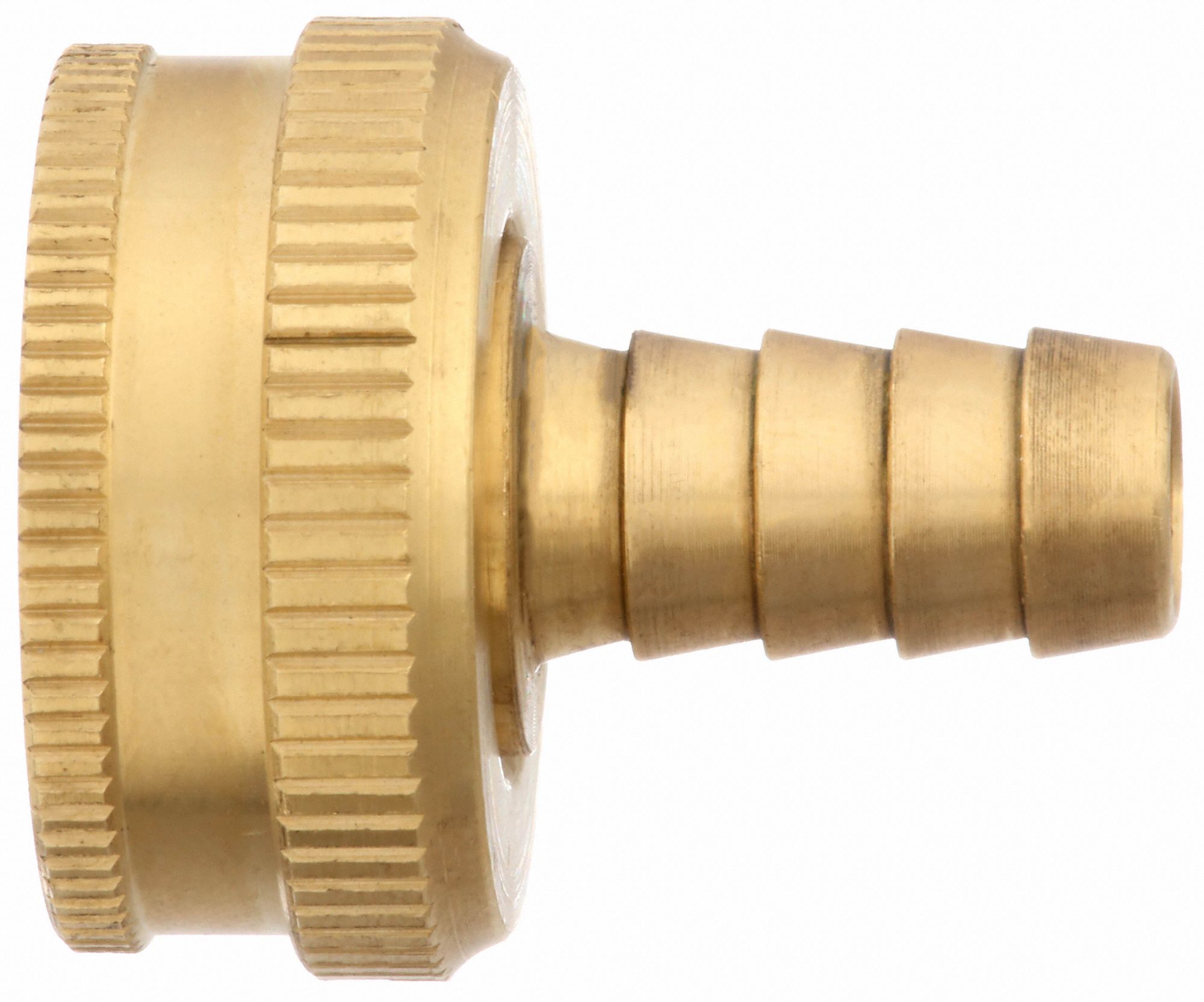 GRAINGER APPROVED Barbed Hose Fitting For 3/8 in Hose I.D., GHT x Hose