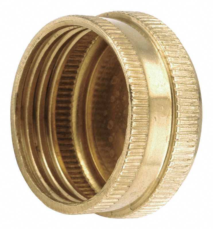 GRAINGER APPROVED Garden Hose Cap, Material Brass, For Hose I.D. 3/4 in