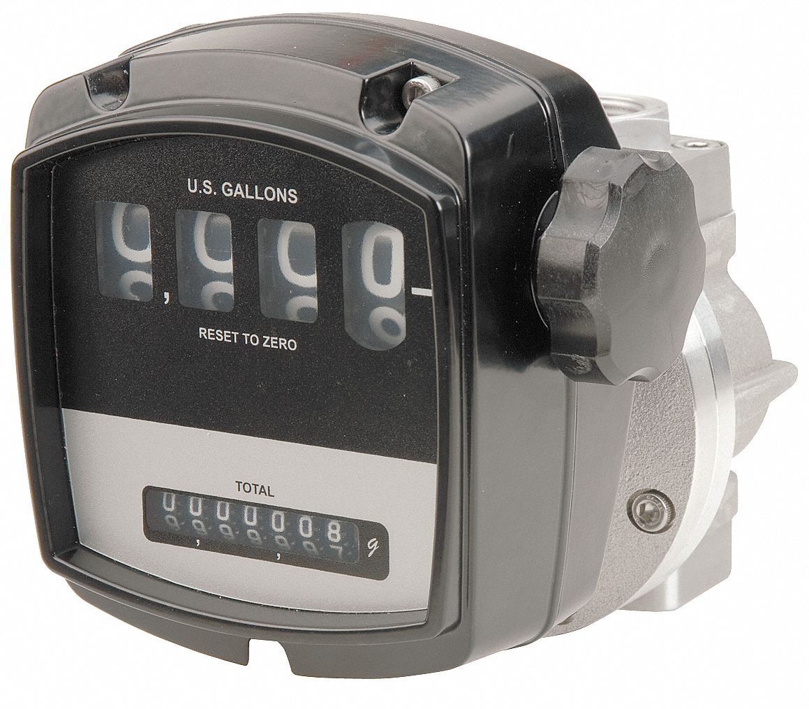 FLOMEC, Oval Gear Flow Meter, Water, Mechanical Flowmeter 20YC37