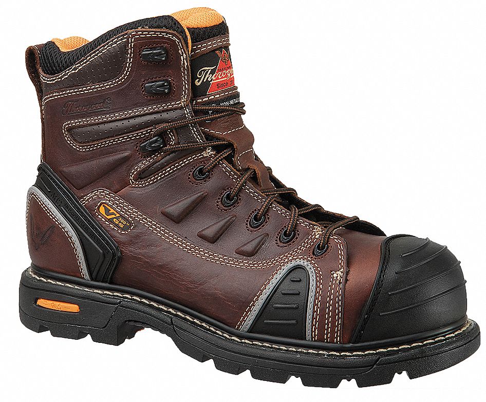 THOROGOOD SHOES 6" Work Boot, 15, M, Men's, Brown/Black, Composite Toe