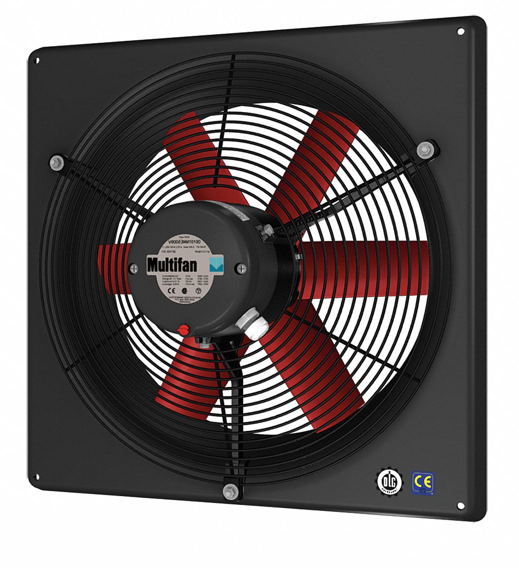 MULTIFAN Exhaust Fan Direct Drive, 16 in Blade, 1/4 hp, 2,970 cfm, 230
