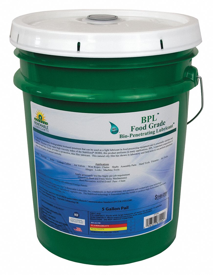 RENEWABLE LUBRICANTS Lubricant, 0° to 280°F, Vegetable Oil