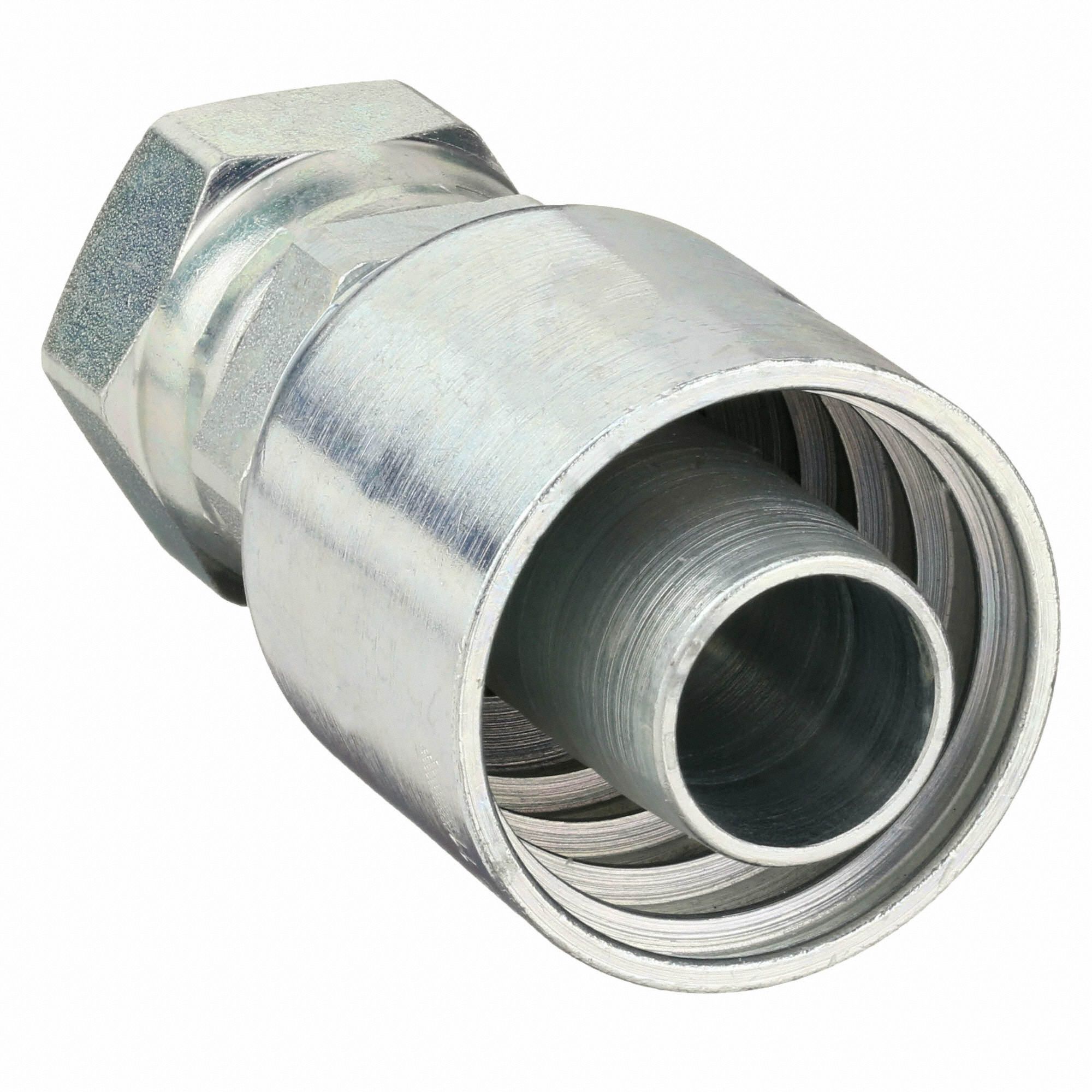 PARKER Hydraulic Crimp Fitting, Fitting Material Steel x Steel, Fitting