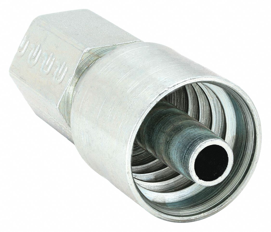 PARKER, Steel x Steel, Straight, Hydraulic Crimp Fitting 21A80710243