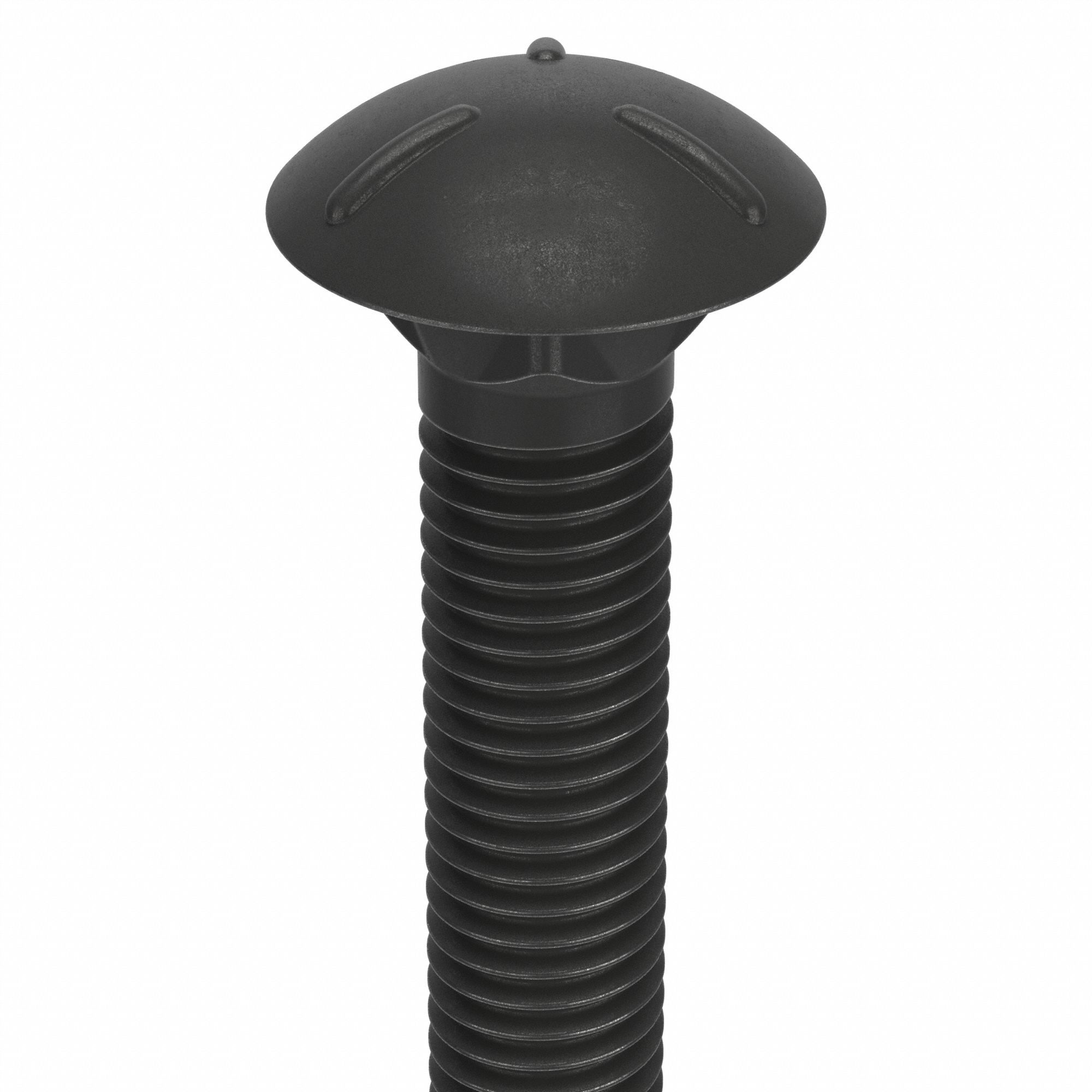 GRAINGER APPROVED Carriage Bolt Square, Steel, Grade 5, Black Oxide, 1