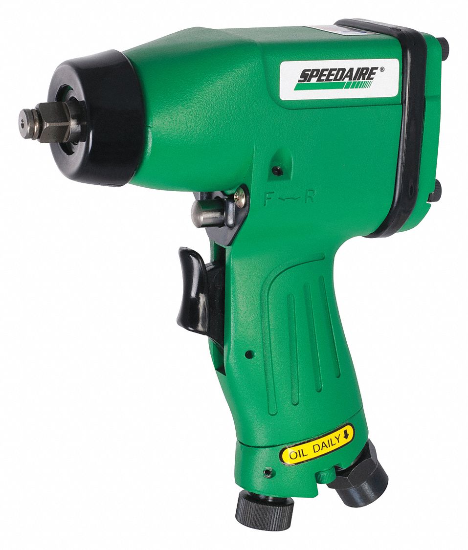 SPEEDAIRE Air Powered, Impact Wrench, 90 psi, 100 ftlb Fastening