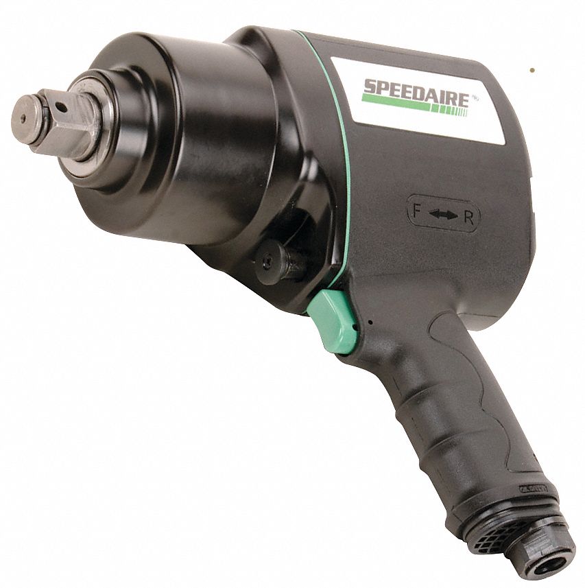 SPEEDAIRE Air Powered, Impact Wrench, 90 psi, 1,400 ftlb Fastening