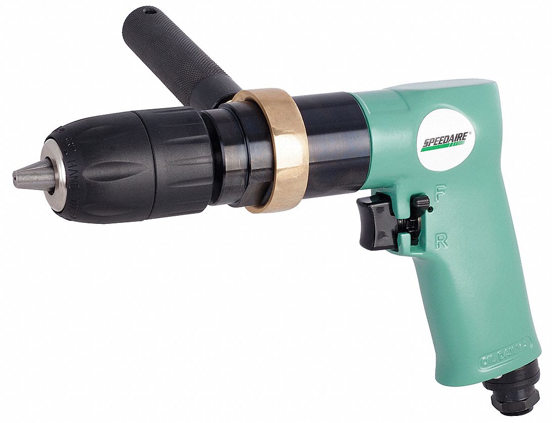 SPEEDAIRE AirPowered, Drill, General Duty, 0 ftlb to 9.1 ftlb Torque Range 21AA7521AA75
