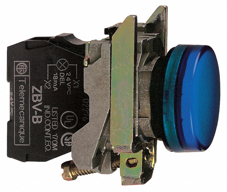22 mm Size, Full Volt, Pilot Light Complete 21AG03XB4BVG6 Grainger