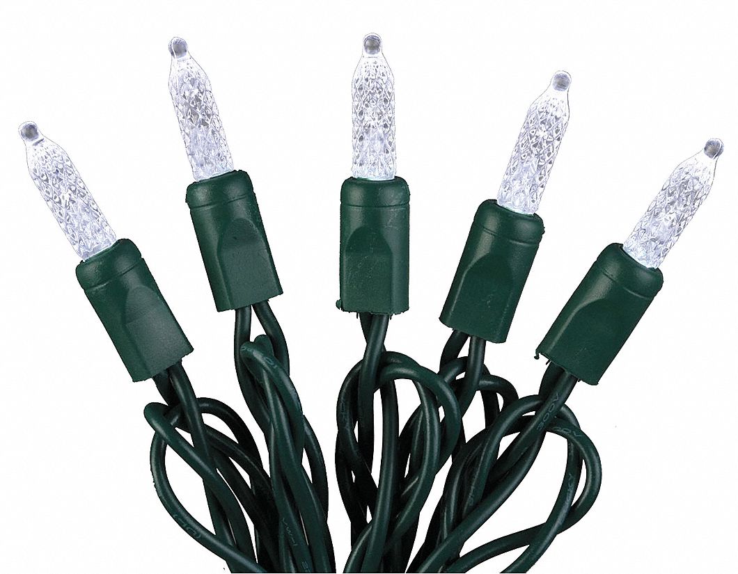 23 11/16 ft String Lg, 70 LEDs, LED Holiday String Lights 21AP75