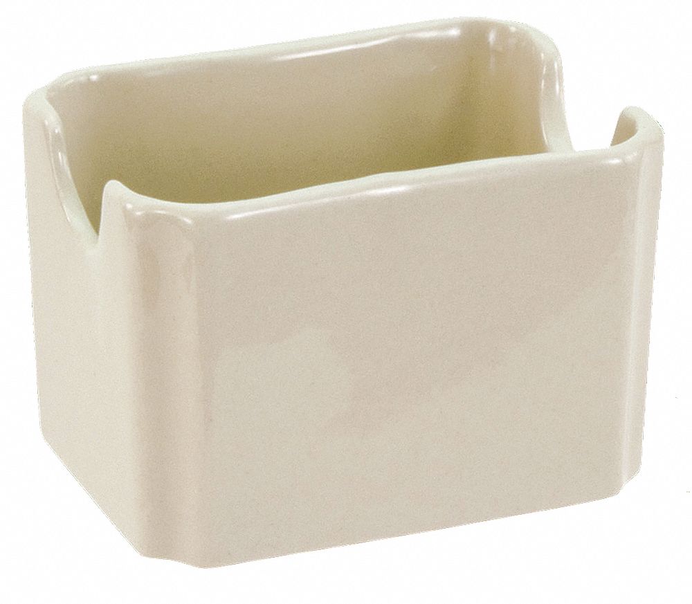 CRESTWARE Sugar Packet Holder, Dover Bone White Narrow Rim, 2 1/2 in