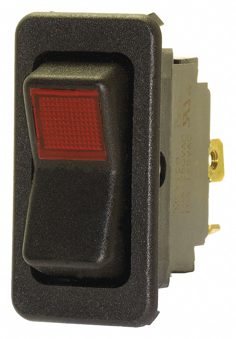 EATON Rocker Switch, Contact Form: SPST, Number of Connections: 3