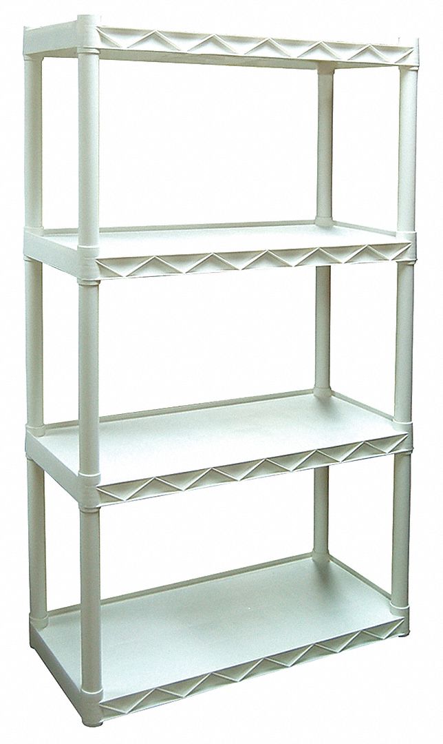 Plano Molding 904 Four Shelf Utility Shelving Dark Gray PLANO MOLDING Plastic Shelving 21F306904012 Grainger