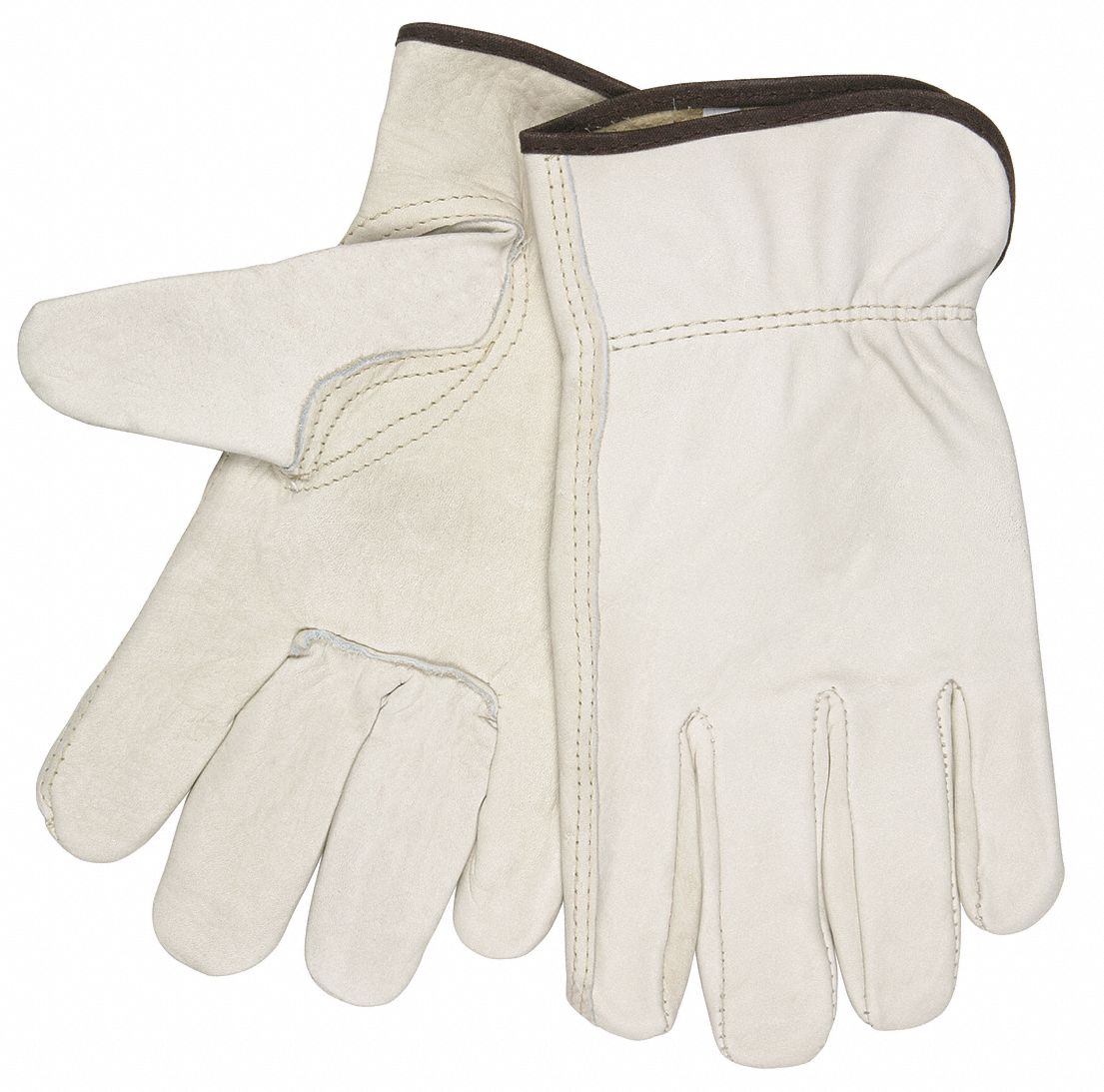 MCR SAFETY Leather Gloves, 2XL, Cowhide, 1 PR 21NM333211XXL Grainger