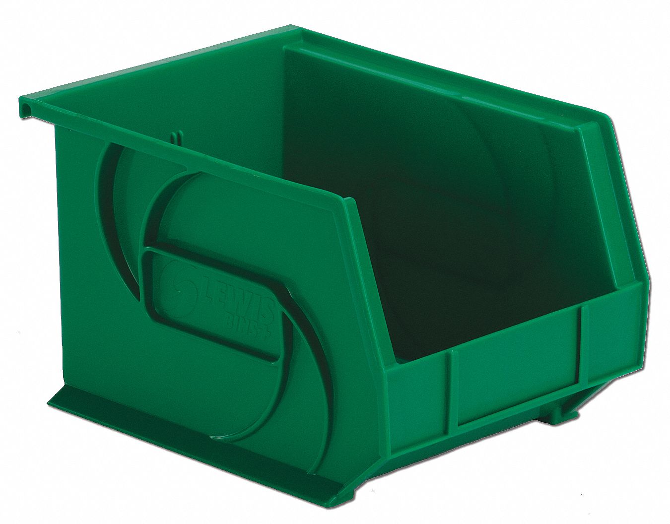 LEWISBINS Hang and Stack Bin, Green, PP, 7 in 21P572PB1087 Green