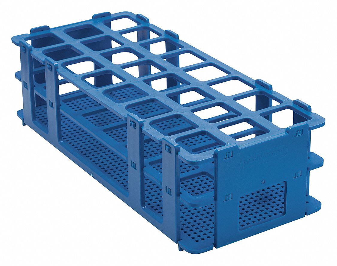 SP SCIENCEWARE, Polypropylene, Blue, Test Tube Rack 21TP56F18747