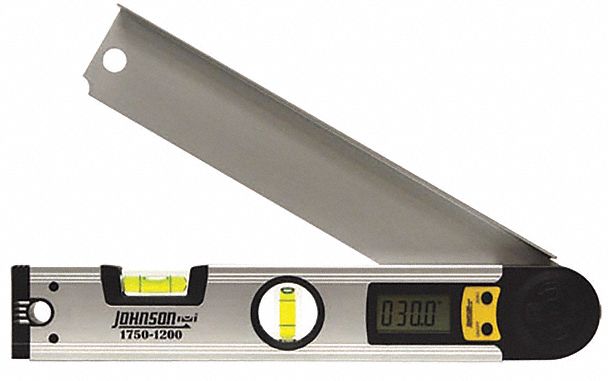 JOHNSON Digital Angle Finder, 12 in, Aluminum - 21XK39|1750-1200 - Grainger
