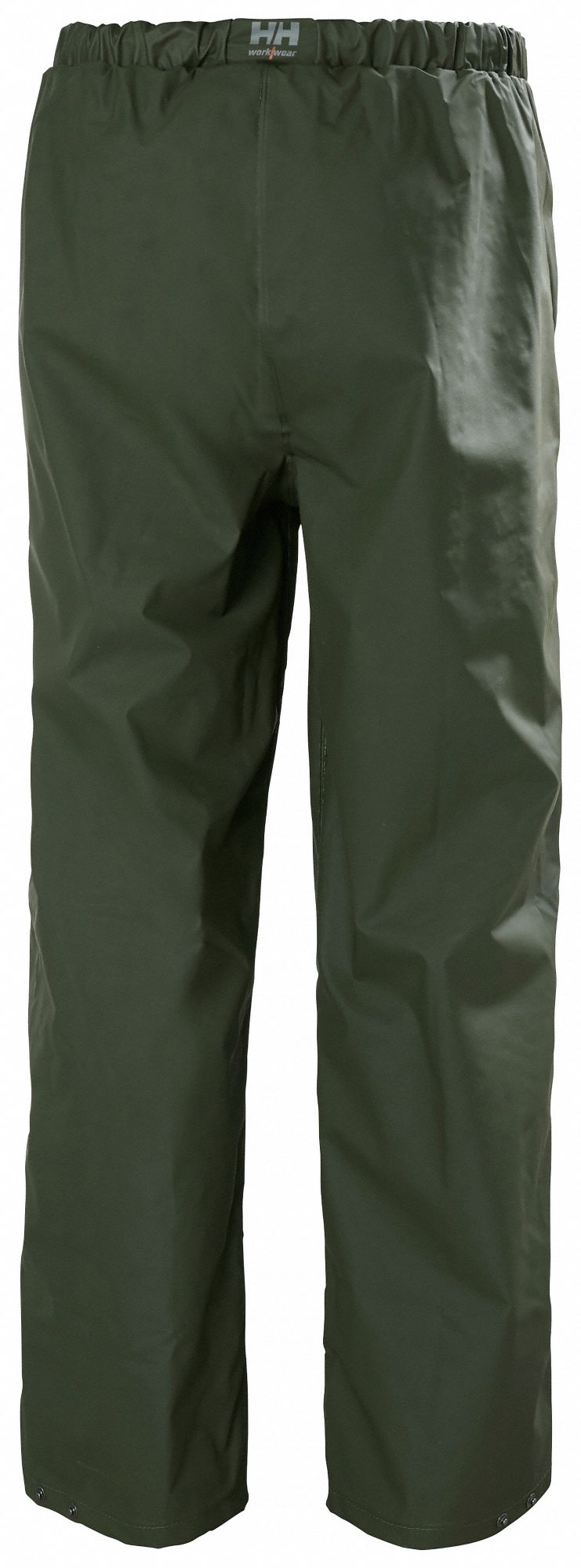 HELLY HANSEN Rain Pants Polyester/PVC, L, Green, 33 in Inseam, 37 1/2